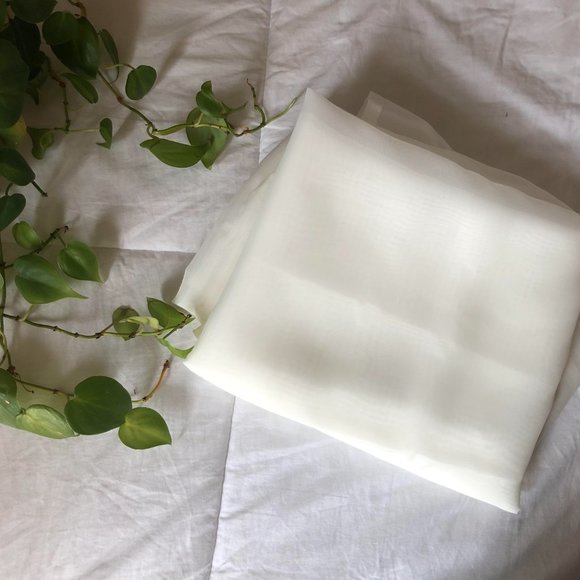 Sheer Ivory Curtains - Picture 2 of 2